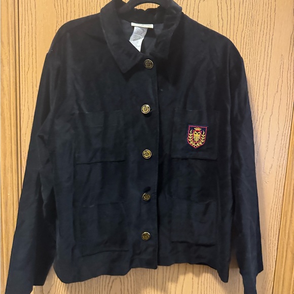 White Stag Black Utility Jacket with Crest velvet feel - Picture 1 of 7